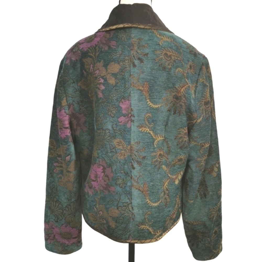 Mary Lynn O'Shea Handmade Artisan Tapestry Blazer - Sz L Open To Offers - Picture 12 of 13